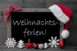 Weihnachtsferien (Trainingspause)